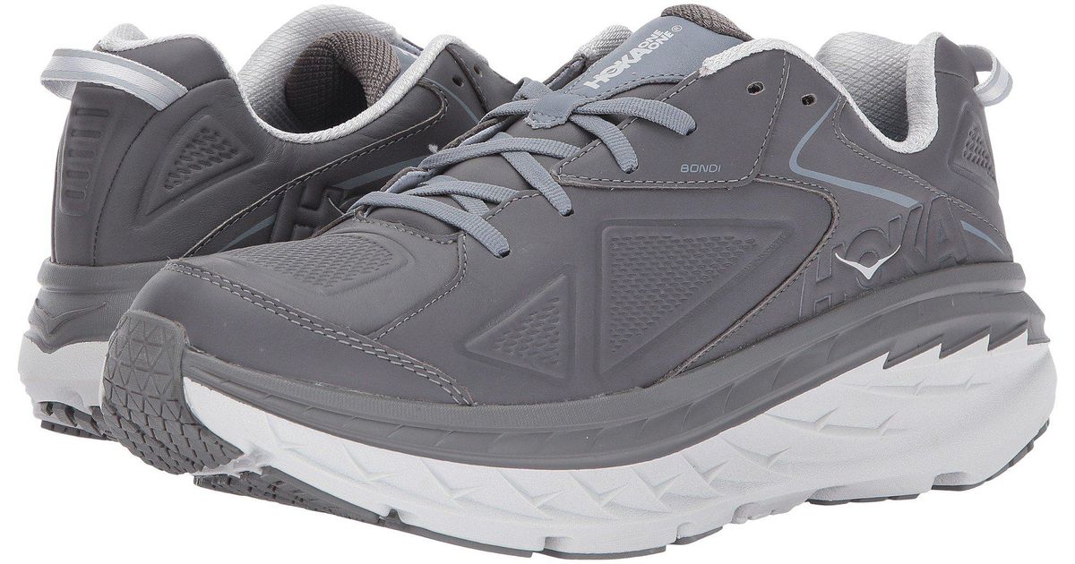 leather hoka bondi