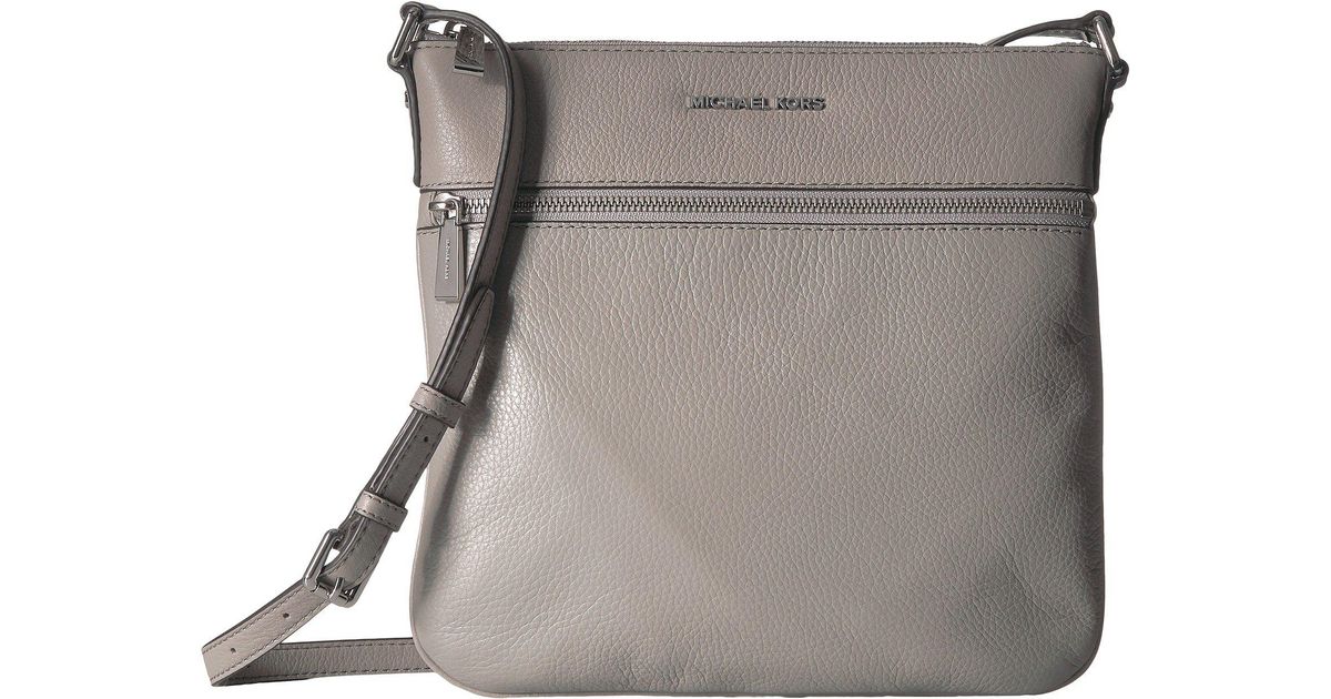 Lyst Michael Kors Large Flat Crossbody Pearl Grey Cross Lyst Michael Kors Large Flat Crossbody Pearl Grey Cross Body Handbags In Gray