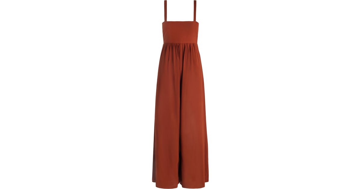 Zimmermann Chroma Cut Out Jumpsuit in Brown - Lyst