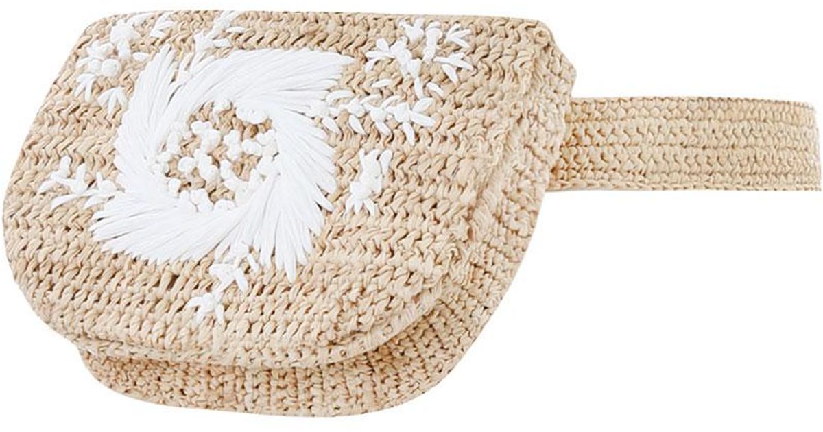 Lyst Zimmermann Emboidered Raffia Belt Bag