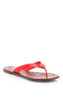 Tory Burch Amalie Patent Leather Sandal in Red (tory red) | Lyst
