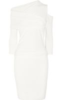 Donna Karan New York Stretch Jersey Dress in White | Lyst