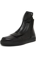 Kris Van Assche Zip Back Sneaker in Black in Black | Lyst