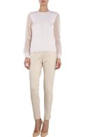 Chloé Fuzzy Popcorn Sweater in White (NATURAL) | Lyst