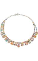 Tom Binns White Round Stones Crystal Multi Color Splash Necklace - Lyst
