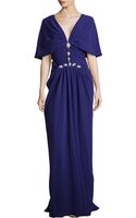 Almost Famous Cowl Neck Chiffon Dress in Purple (lavender) | Lyst