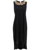 Haute Hippie High Low Dress in Black | Lyst