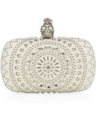 Alexander Mcqueen Studded Crochet Skull Minaudiere White in White | Lyst