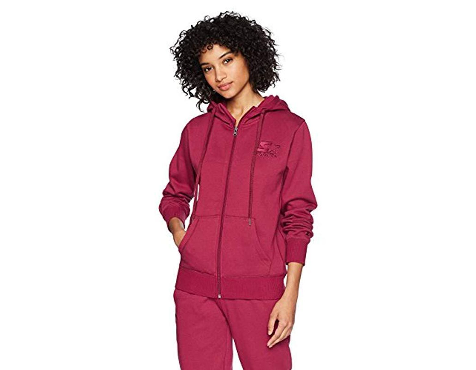 Starter Zip-up Embroidered Logo Hoodie, Amazon Exclusive in Red - Lyst