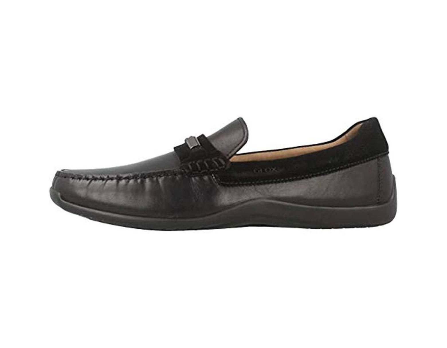 Geox U Xense Mox Men's Loafers Casual Shoes In Black in Geox U Xense Mox Men's Loafers Casual Shoes In Black in