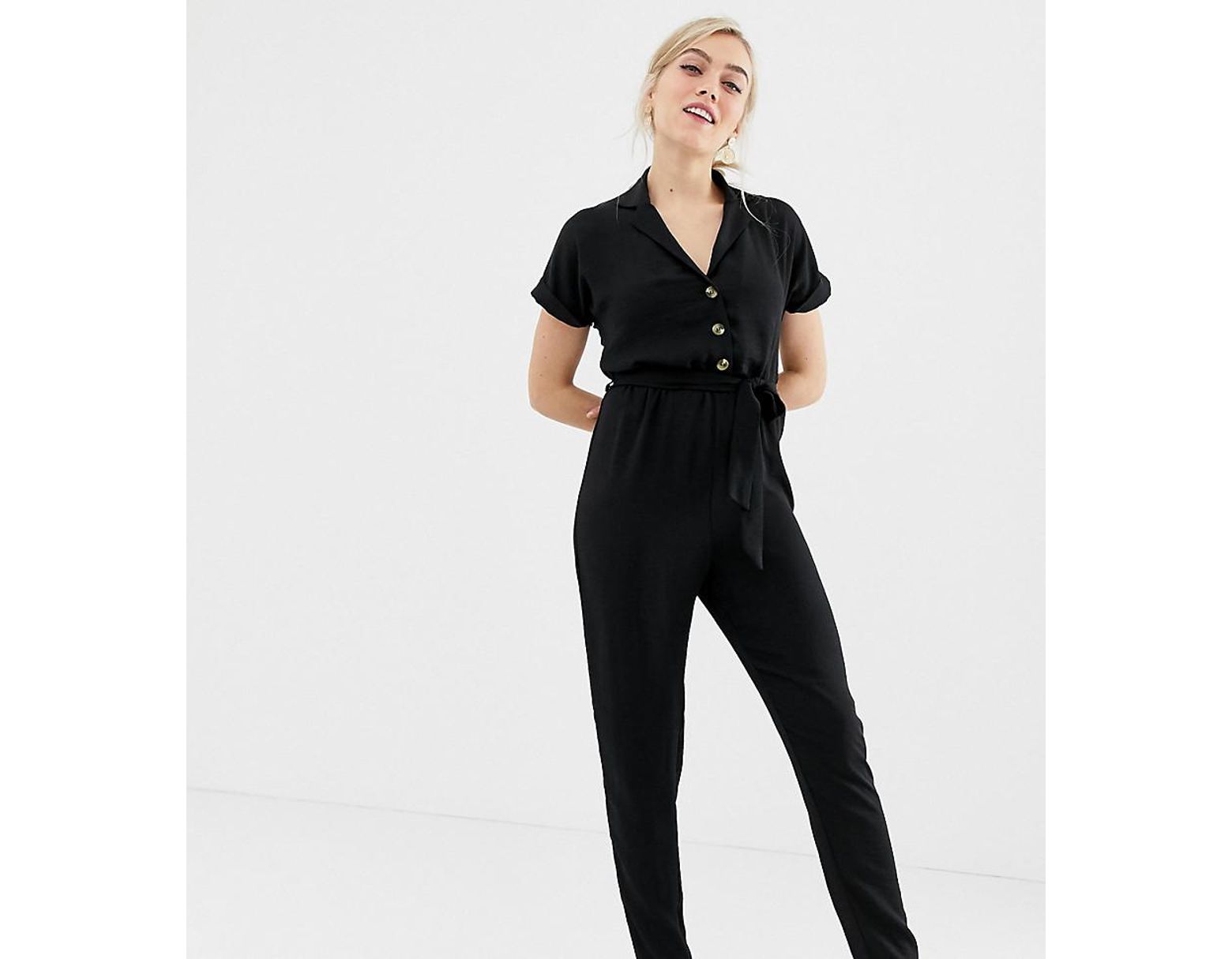 new look black jumpsuit sale