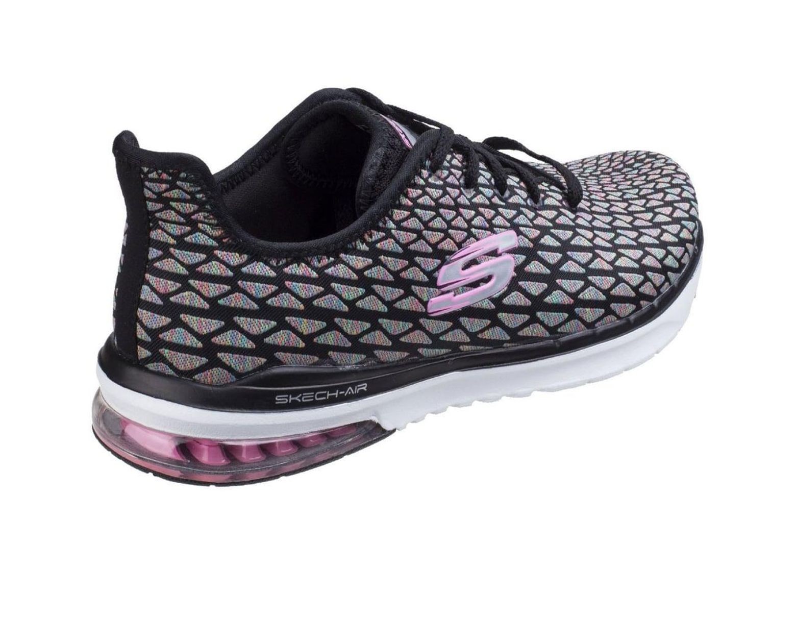 Black Skech Air Infinity Womens Sneakers