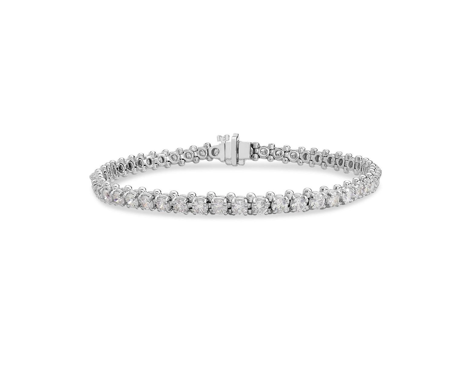 Macy S Diamond Tennis Bracelet 5 Ct T W In 14k White Macy S Diamond Tennis Bracelet 5 Ct T W In 14k White