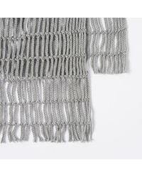 Paul Smith | Gray Men's Grey Netted Cotton Scarf for Men | Lyst