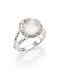 Ippolita | Metallic Diamond White Amethyst Motherofpearl Sterling Silver Ring | Lyst