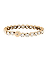 Michael Kors | Gold Round Cut Tennis Bracelet | Lyst