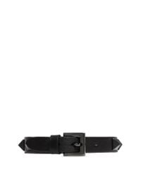 Valentino | Black 'Rockstud' Skinny Leather Bracelet for Men | Lyst