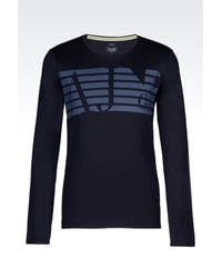 Armani Jeans | Blue Print T-shirt for Men | Lyst