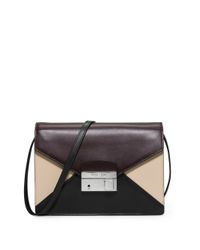 Michael Kors | Purple Gia Colorblock Leather Clutch | Lyst