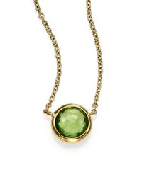 Ippolita | Metallic Lollipop Peridot & 18k Yellow Gold Mini Pendant Necklace | Lyst