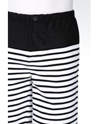 Emporio Armani | White Bermuda Shorts In Striped Cotton for Men | Lyst