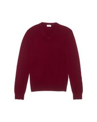 Club Monaco | Red Cashmere V-neck Sweater for Men | Lyst