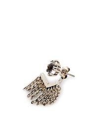 Rebecca Minkoff | Metallic Boho Fringe Front Back Earring | Lyst