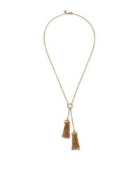 Rebecca Minkoff | Metallic Caged Stud Tassel Necklace | Lyst