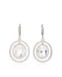 Nina Runsdorf | Metallic Rose Cut Ciamond And Platinum Earrings | Lyst