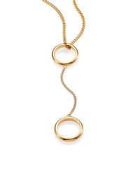 Chloé | Metallic Carly Lariat Pendant Necklace | Lyst