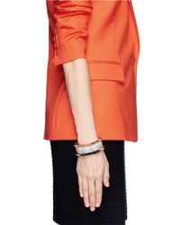 Venna | Metallic Crystal Spike Bracelet | Lyst