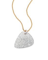Marc By Marc Jacobs | Metallic Glitter Guitar Pick Pendant Necklace | Lyst