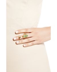 Daniela Villegas | Green Perseus 18k Gold Emerald Tourmaline and Diamond Ring | Lyst