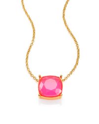 kate spade new york | Pink Cause A Stir Mini Pendant Necklace | Lyst