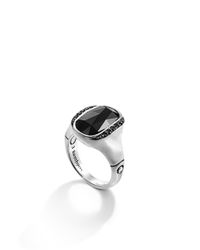 John Hardy | Black Bamboo Small Octagon Ring | Lyst