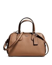 COACH | Brown Nolita Mini Textured Leather Satchel | Lyst