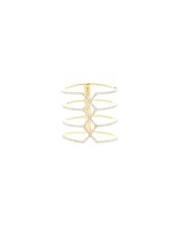 Anne Sisteron - 14Kt Yellow Gold Diamond Circuit Ring - Lyst