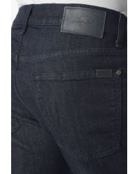 7 For All Mankind Blue Luxe Performance: Austyn Relaxed Straight With Clean Pocket In Deep Well (long Inseam) for men