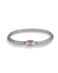 John Hardy | Metallic Classic Chain Sterling Silver Lava Medium Bracelet With Red Sapphire | Lyst