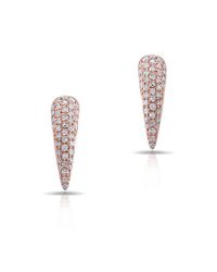 Anne Sisteron - Pink 14kt Rose Gold Diamond Horn Stud Earrings - Lyst
