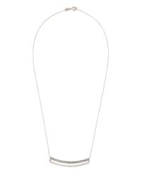 Dana Rebecca | Black Sylvie Rose Double Bar Necklace in 14k White Gold | Lyst