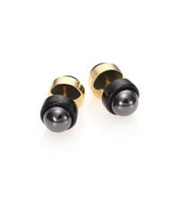 Marc By Marc Jacobs | Black Double Cabochon Two-tone Stud Earrings | Lyst