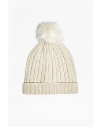 French Connection | Natural Tilly Bobble Hat | Lyst