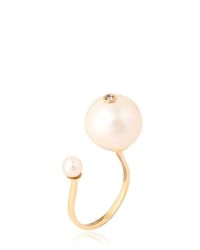 Delfina Delettrez | Natural Double Pearl Ring | Lyst
