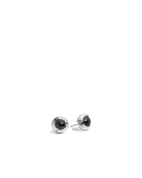 John Hardy | Black Bamboo Stud Earring In Silver With 7mm Gemstone | Lyst