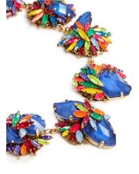 Erickson Beamon | Multicolor 'splash' Floral Crystal Station Necklace | Lyst