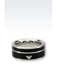 Emporio Armani | Black Ring for Men | Lyst