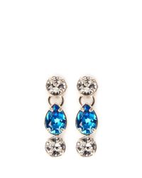 Valentino | Blue Bi-colour Strass Earrings | Lyst