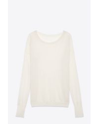 Helmut Lang | Natural Distressed Edge Cashmere Pullover | Lyst