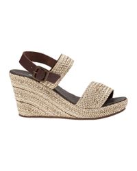 Sesto Meucci | Brown Woven Crisscross Wedge Sandal | Lyst